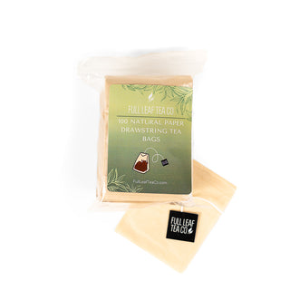 Natural Paper Drawstring Tea Bags (100 pieces)