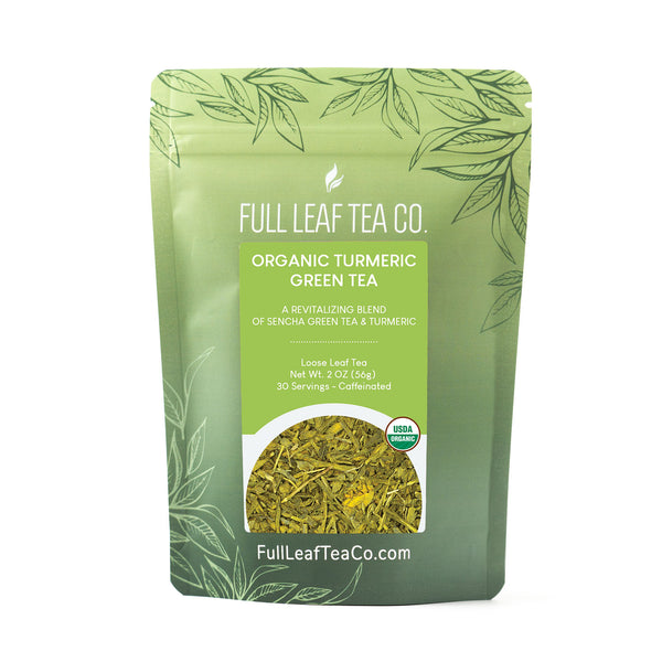 Organic Turmeric Green Tea Retail Bags - Case of 6